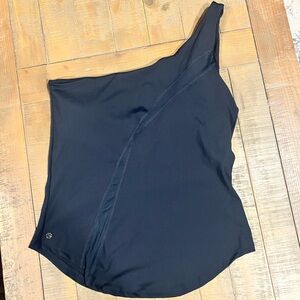 BuffBunny One Shoulder Black Perform Top